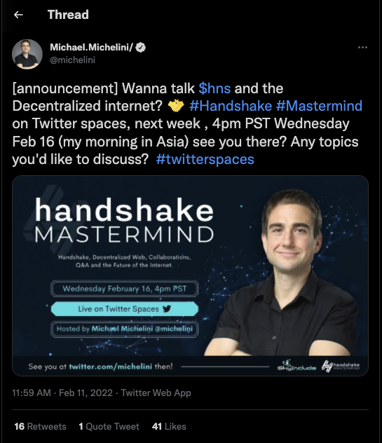 twitter spaces tweet