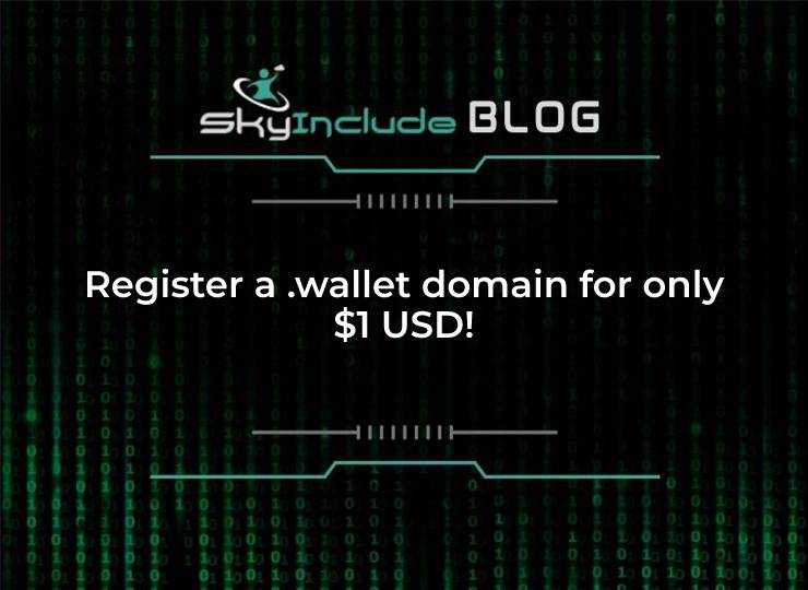 Register a .wallet domain for only $1 USD!