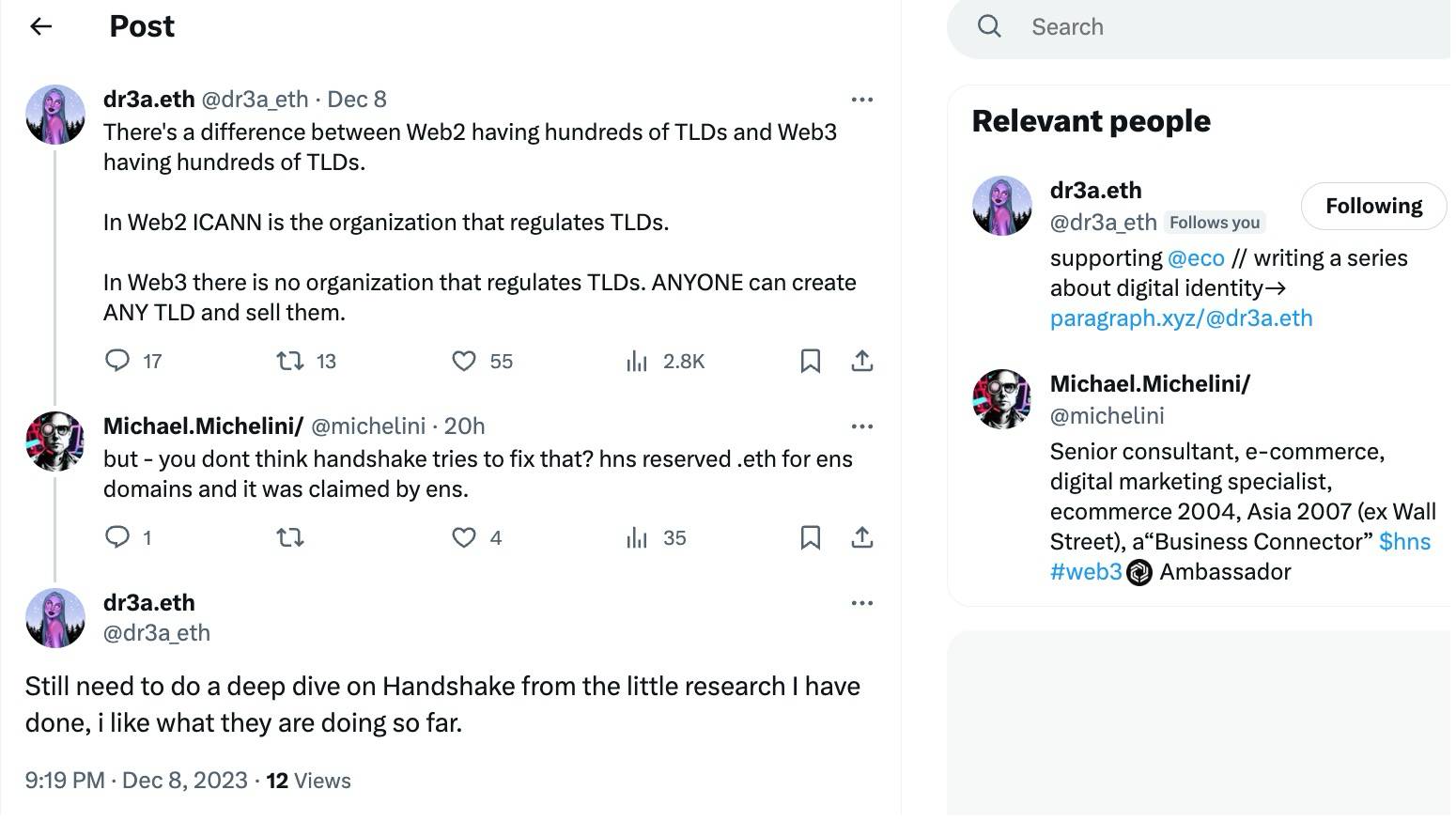 Dr3a About TLD System for web3