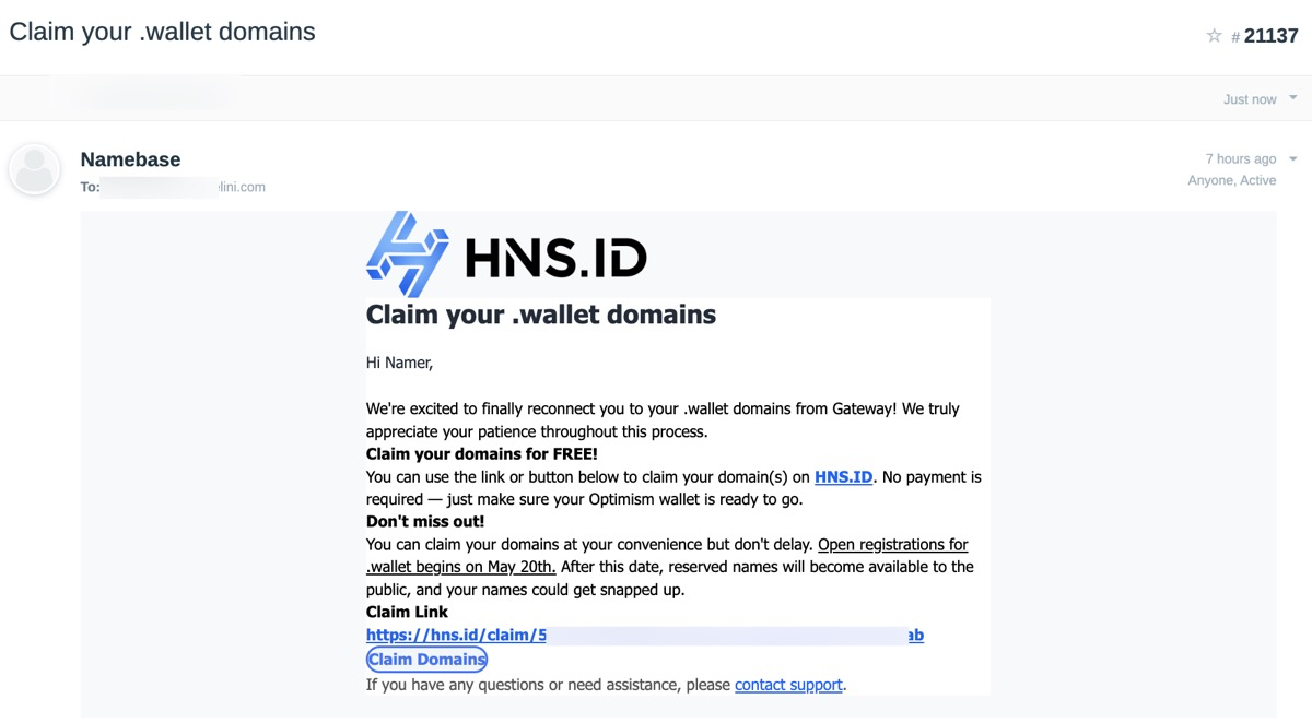 .wallet hnsid